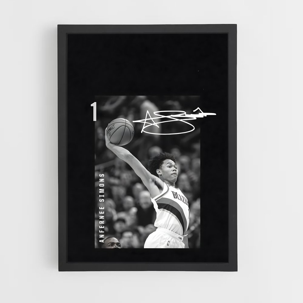 Poster Dunk Noir – affiche Basketball (vue 2)